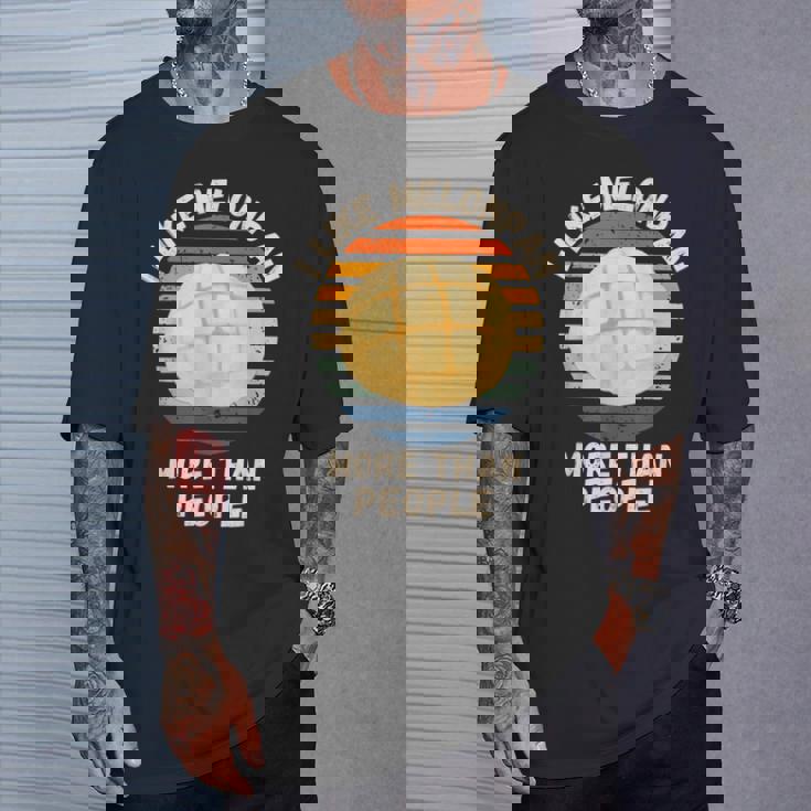 ヴィンテージ I Like Melonpan More Than People レトロ メロンパン Tシャツ 彼への贈り物