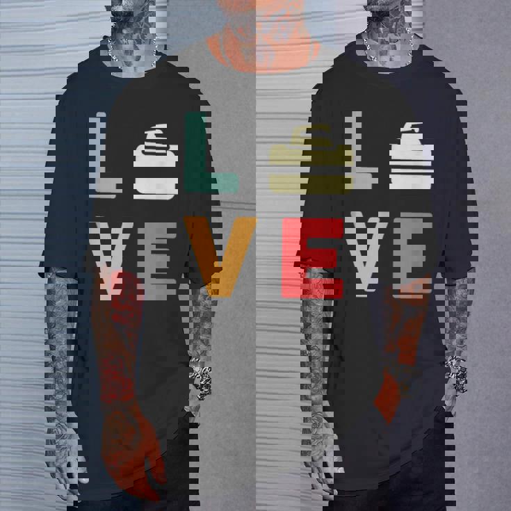 ヴィンテージ I Love Curling Curling Lover レトロカーリング Tシャツ 彼への贈り物