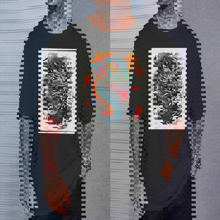 ヴィンテージ タトゥー アート ドラゴン Tシャツ 彼への贈り物