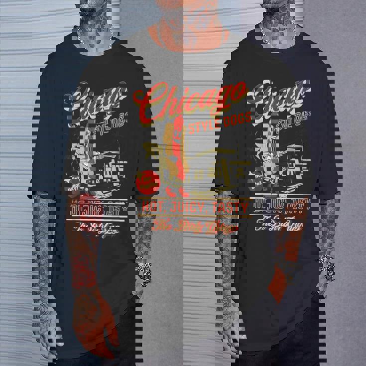 ヴィンテージ ダーティ グリンゴ シカゴスタイル ホットドッグ レトロ バイカー Tシャツ 彼への贈り物