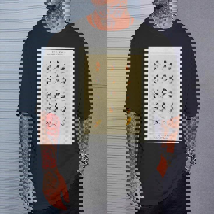 ヴィンテージ トラウトフィッシング フライ メアリーオービス フィッシャーマンアート Tシャツ 彼への贈り物