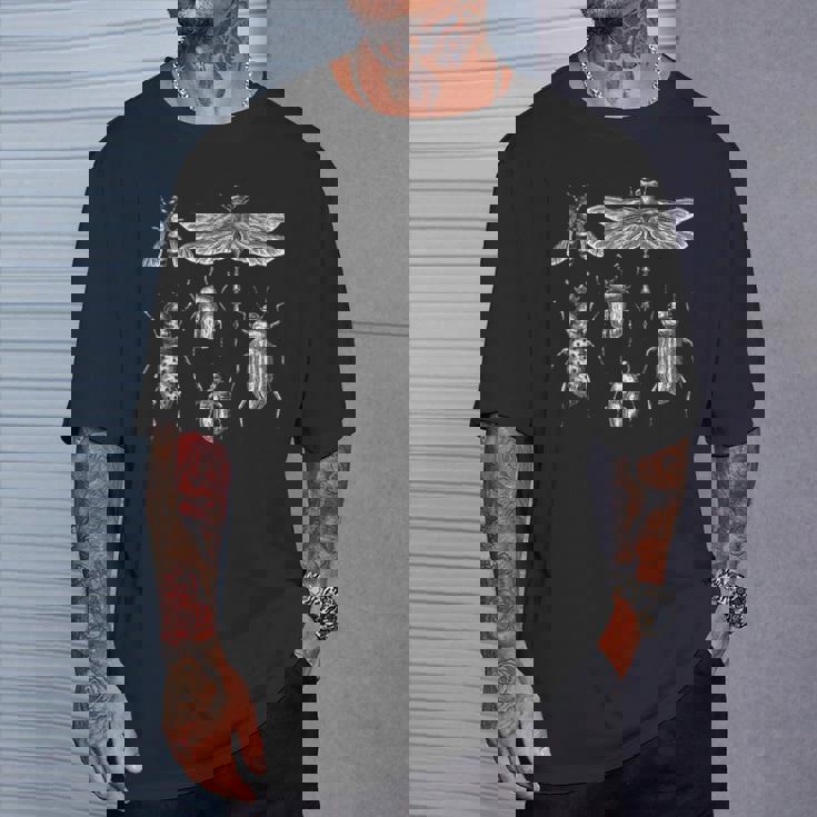 ヴィンテージ モノクロ 昆虫 – 虫好き昆虫学者グラフィック Tシャツ 彼への贈り物