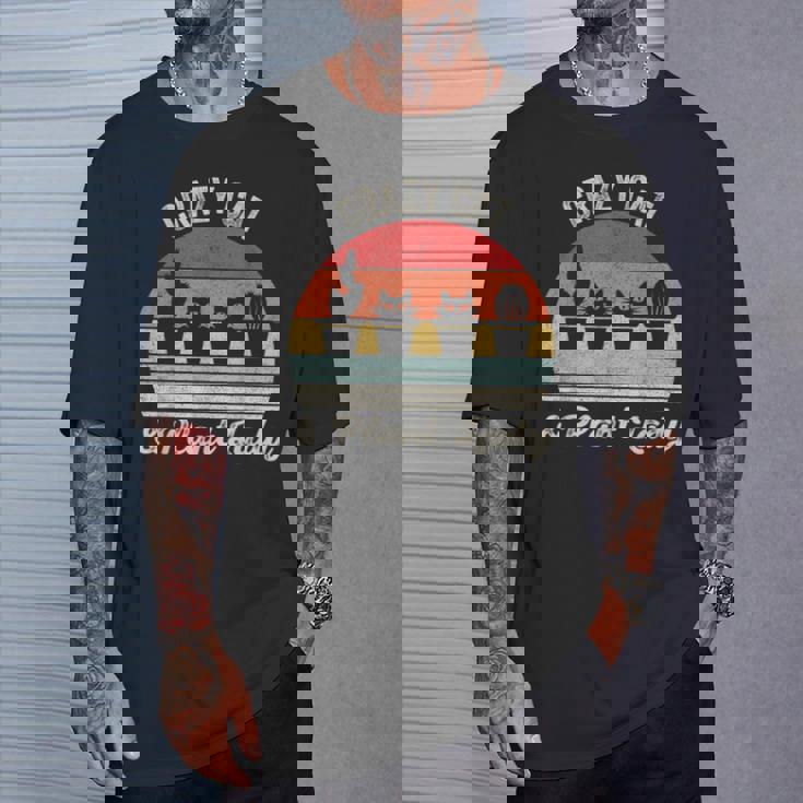 ヴィンテージ レトロ クレイジー キャット & プラント レディ サボテン 多肉植物 ママ Tシャツ 彼への贈り物