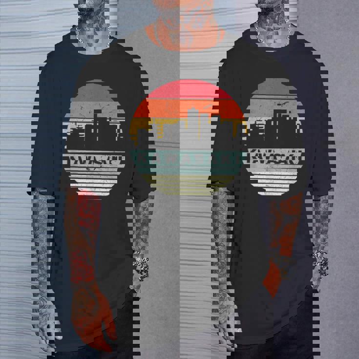 ヴィンテージカワサキスカイラインシルエット Tシャツ 彼への贈り物