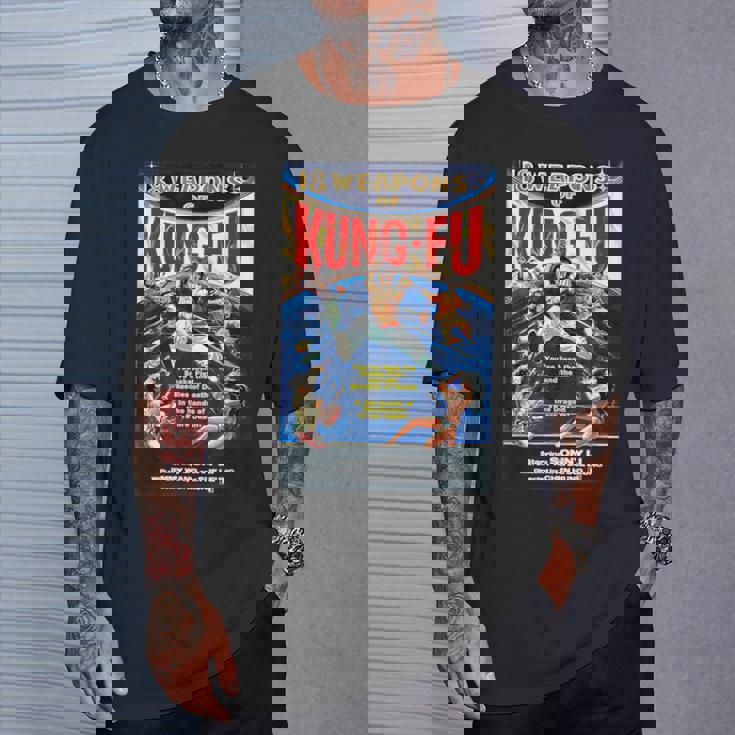 ヴィンテージカンフー格闘技 映画レトロギフト Tシャツ 彼への贈り物