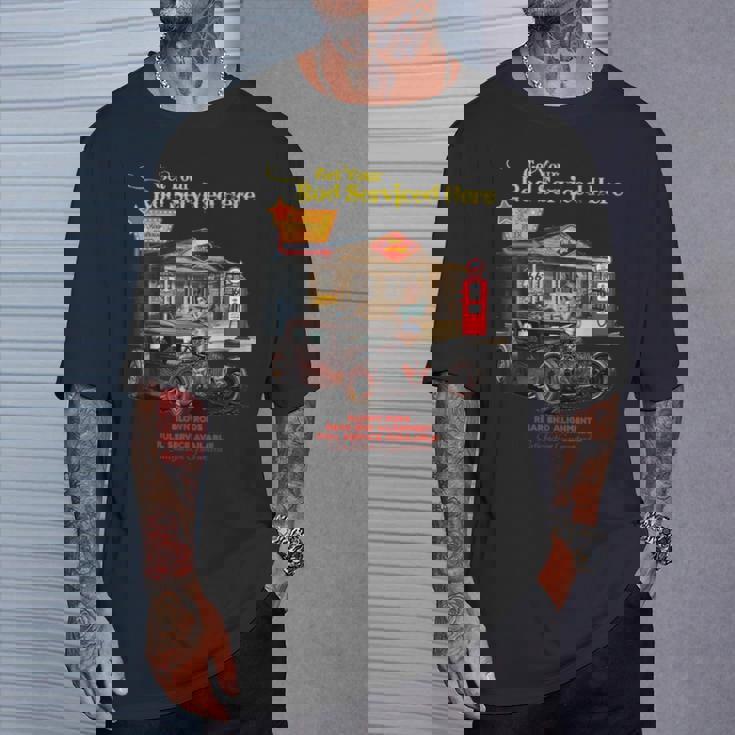 ヴィンテージラットロッドtシャツ ピンナップガール メンズtシャツ Tシャツ 彼への贈り物