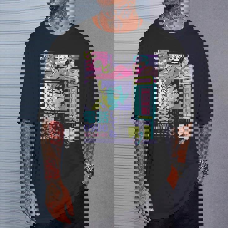 ヴィンテージ・アニメ・スタイル ミッドナイト・ジャパン・マンガ Tシャツ 彼への贈り物