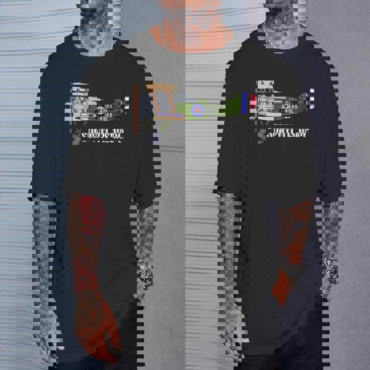 ヴィンテージ複葉機第一次世界大戦イギリス空軍ソッピーススナイプ Tシャツ 彼への贈り物