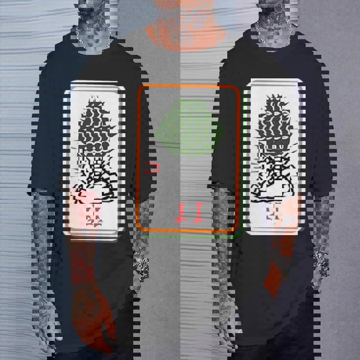 一索 麻雀 牌 おもしろ グッズ 服 面白いtシャツ 文字入り 面白い 文字 ネタ レトロ麻雀愛好家へ Tシャツ 彼への贈り物