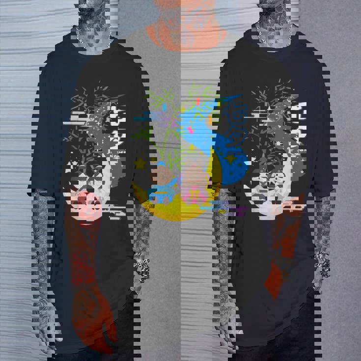 七夕、天の川、着物、日本祭りかわいい、星、日本の伝統的なお祭り、夏、夏休み、日本人形 Tシャツ 彼への贈り物