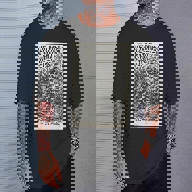 不思議の国のアリス いかれ帽子屋 マッドハッター A Flaming Tea-Party Of Tunes Tシャツ 彼への贈り物