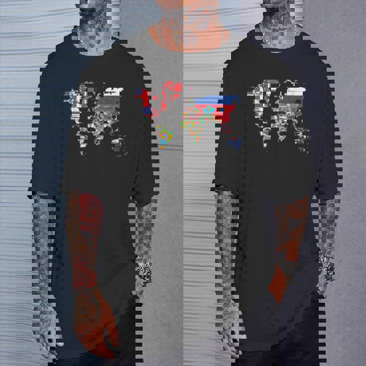 世界地図 国旗 アトラス Tシャツ 彼への贈り物