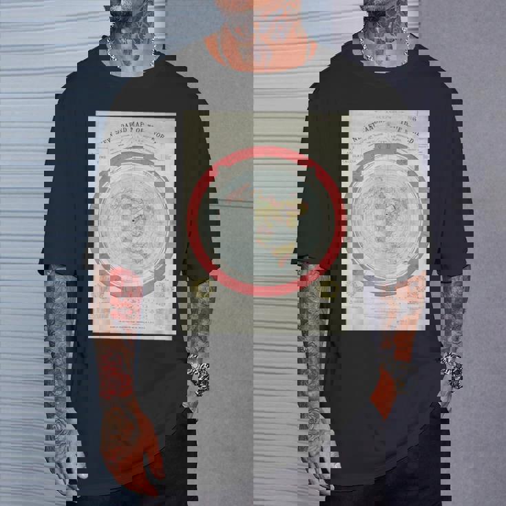 世界標準地図 フラットアースオリジナル Tシャツ 彼への贈り物