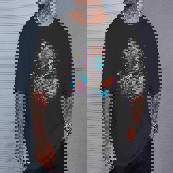 主シュリ クリシュナ ヒンドゥー教の神 主シュリ クリシュナ 恋人 信者 Tシャツ 彼への贈り物