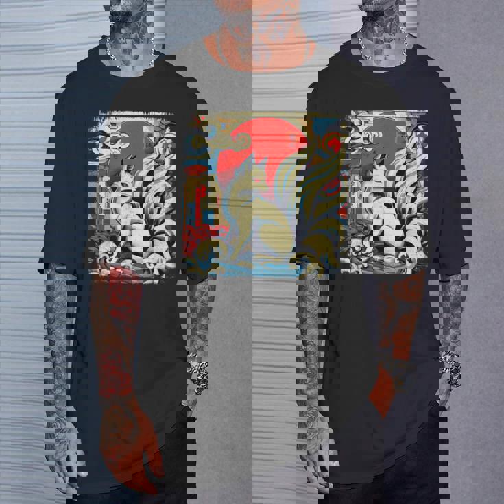 九尾狐 きつね Tシャツ 彼への贈り物