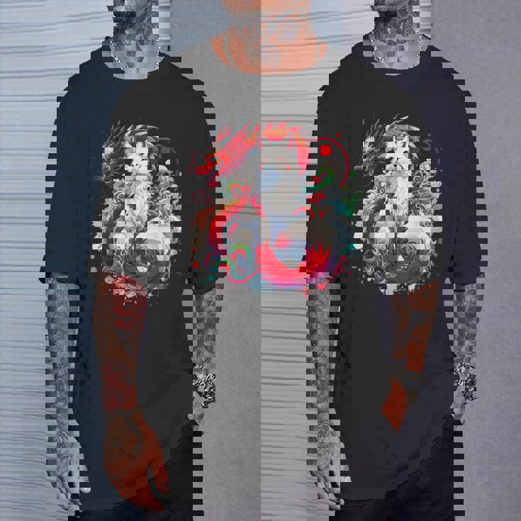 九尾狐 きつね竜 Tシャツ 彼への贈り物