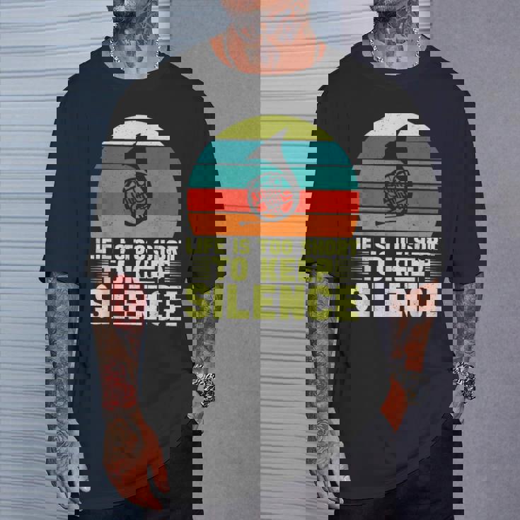 人生は短すぎて沈黙を保つにはフレンチホルン Tシャツ 彼への贈り物