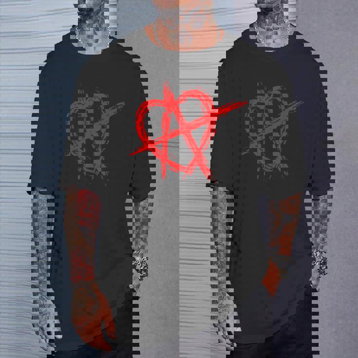 人間関係アナーキー シンボル・ロゴ Ra 恋愛関係アナーキー Tシャツ 彼への贈り物