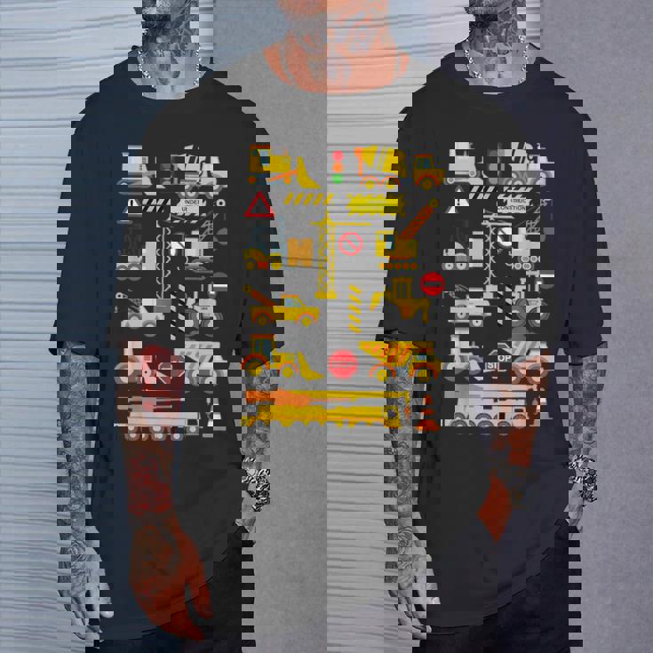 働く車 工事車両 面白いtシャツ イラスト かわいい キッズ 子供用 メンズ おもしろグッズ 子供 男の子 Tシャツ 彼への贈り物