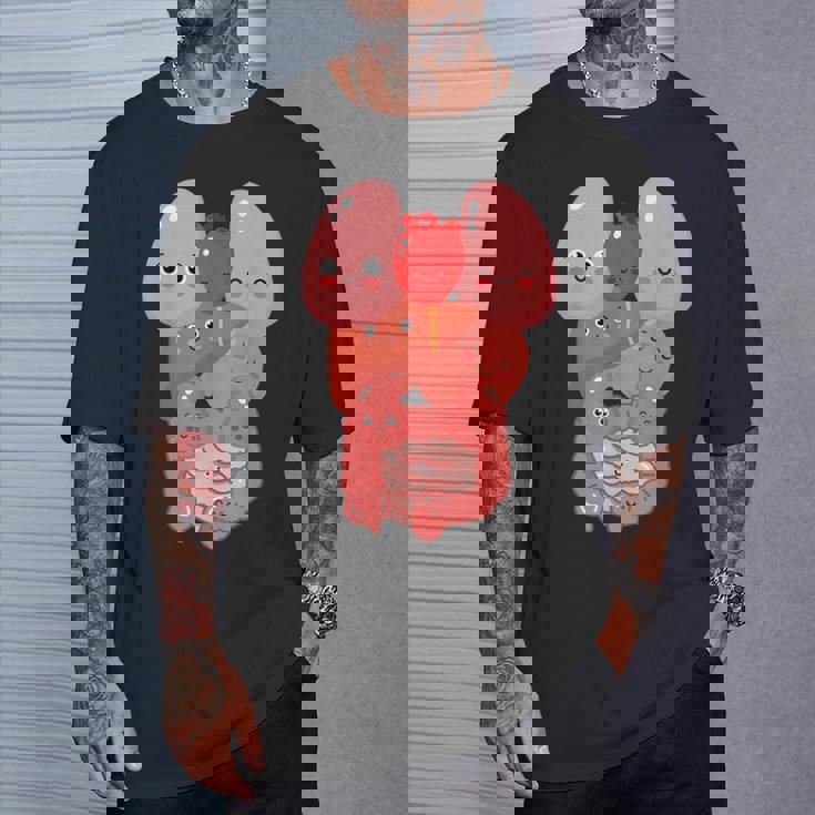 内臓 面白い 人体 解剖学 微笑 Tシャツ 彼への贈り物