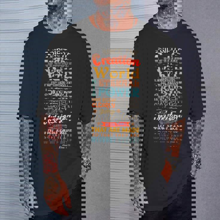 創世記 聖書 神々 創造 教会 イエス・キリスト Tシャツ 彼への贈り物