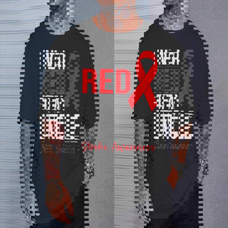 叔父さんの脳卒中啓発のために赤を着ています Tシャツ 彼への贈り物