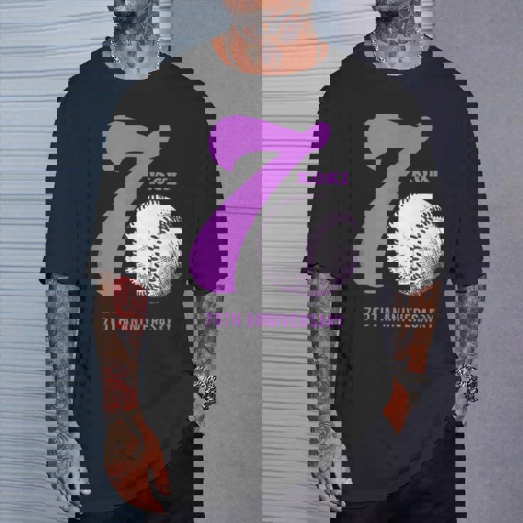 古希祝い 野球好き 父 男性 父の日 おしゃれ 野球 70歳 誕生日 Tシャツ 彼への贈り物