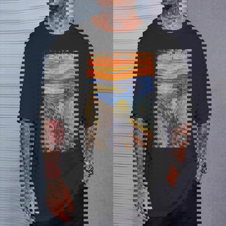 叫びの画家 ムンクの名画 Tシャツ 彼への贈り物