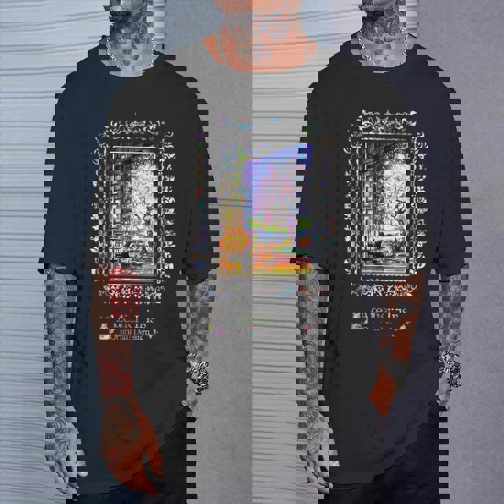 和みの夜桜 猫 金魚 Tシャツ 彼への贈り物