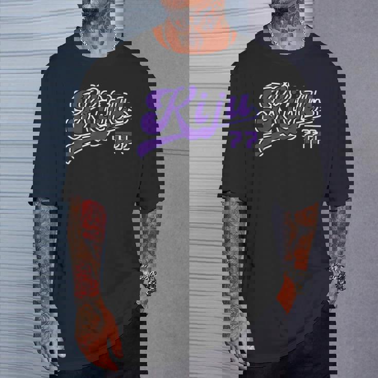 喜寿祝い 野球 野球好き 野球ユニフォーム風 Kiju 文字 父 母 男性 女性 おもしろ 77歳 誕生日 Tシャツ 彼への贈り物