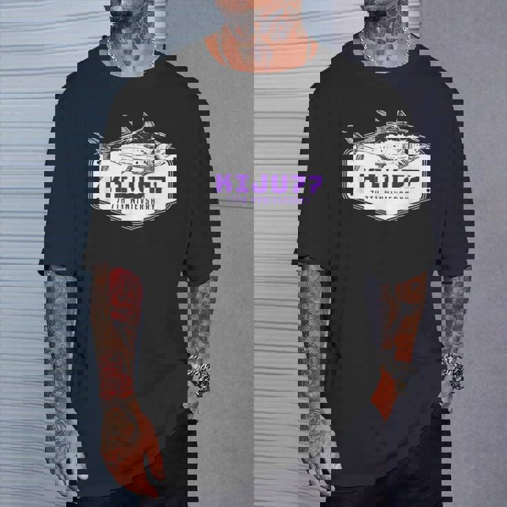 喜寿祝い 釣り好き お魚好き 男性 女性人気 父の日 77歳 誕生日 おしゃれ Tシャツ 彼への贈り物