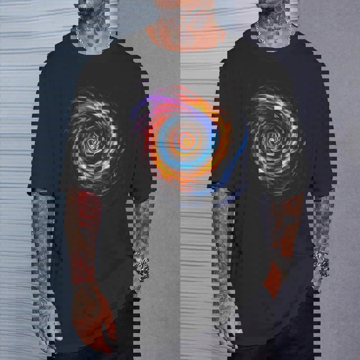 回転するレインボーフレームワールプール。 Tシャツ 彼への贈り物