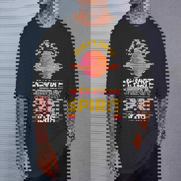 土星 惑星 土星の環 Weekday Tシャツ 彼への贈り物