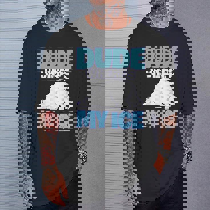 地球温暖化対策 シロクマ Tシャツ 彼への贈り物