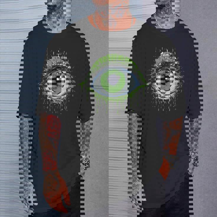 大きな緑の目玉 Tシャツ 彼への贈り物