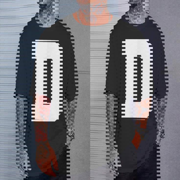 大文字 D アルファベットモノグラム イニシャル Tシャツ 彼への贈り物