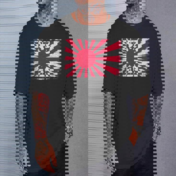 大日本帝国 男性 女性 グランジ ヴィンテージ 旭日旗 Tシャツ 彼への贈り物