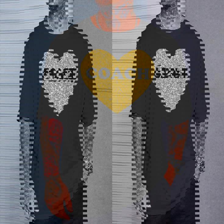 女性用および男性用コーチハートスポーツコーチ Tシャツ 彼への贈り物