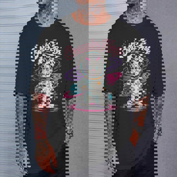 宇宙飛行士うさぎ 宇宙うさぎ Tシャツ 彼への贈り物