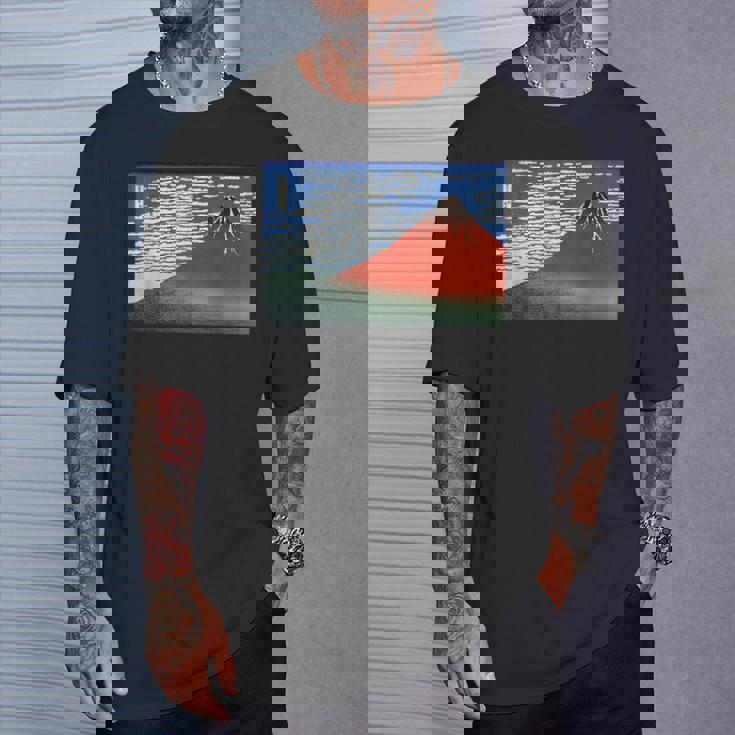 富士 晴天の山 葛飾北斎 Tシャツ 彼への贈り物