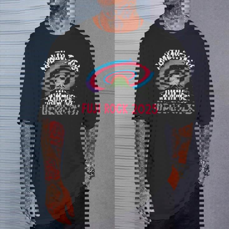 富士ロック 2025 マウンテンステージ マキシマムバイブスフェスティバルデザイン Tシャツ 彼への贈り物