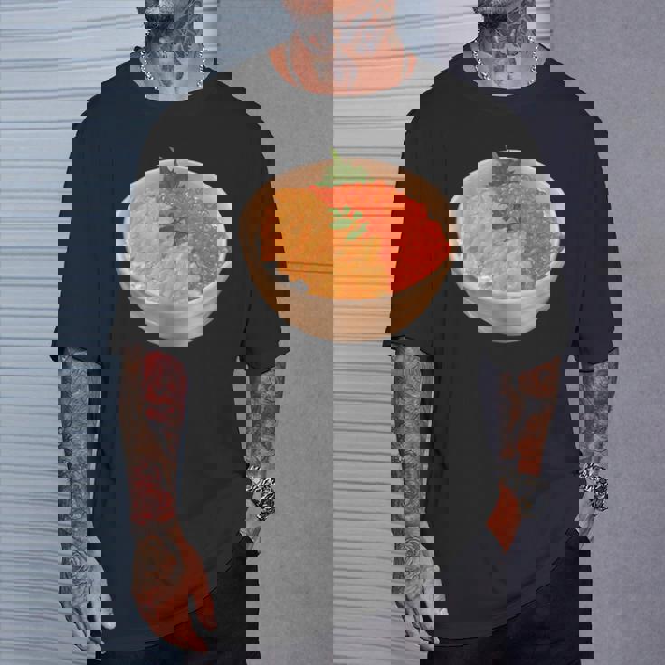 寿司ユニ いくらどんぶり 丼 和食 Tシャツ 彼への贈り物