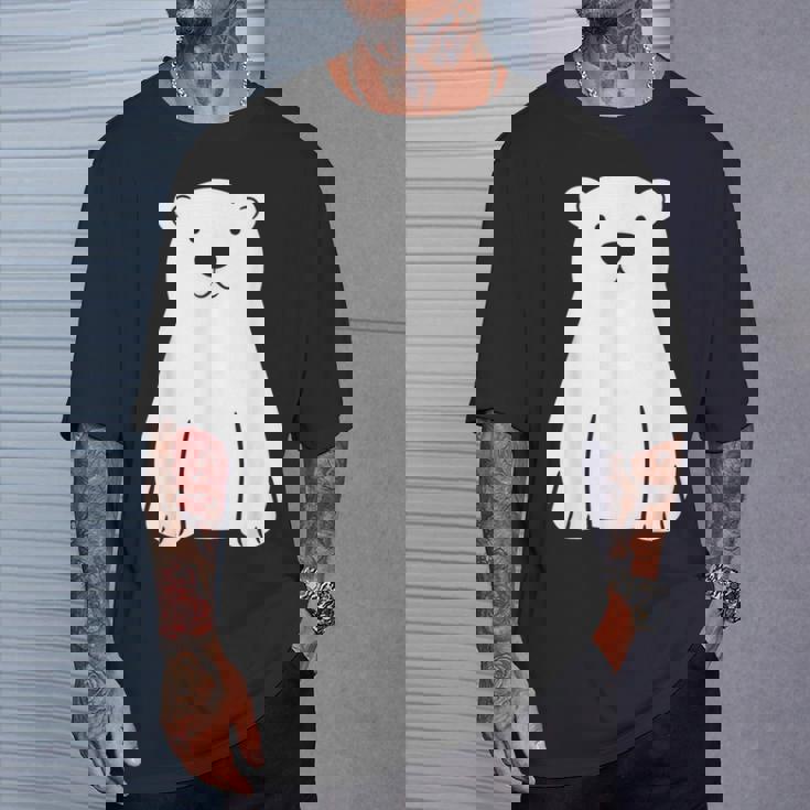 小さなシロクマ かわいいミニマリスト シンプルなシロクマ Tシャツ 彼への贈り物