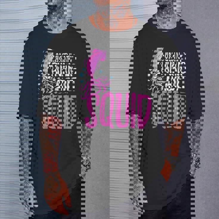 常にイカを考える Tシャツ 彼への贈り物