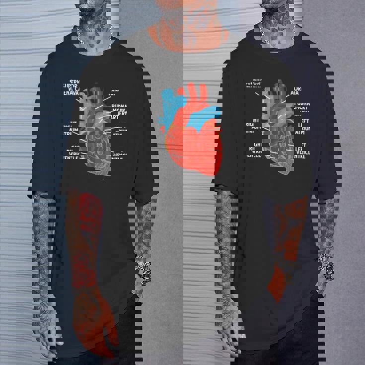 心臓解剖学教育 循環器学 Tシャツ 彼への贈り物