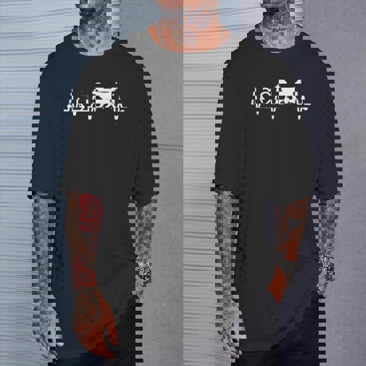 心電図 心拍 ゴールデンレトリバー 脈拍 犬飼い Tシャツ 彼への贈り物