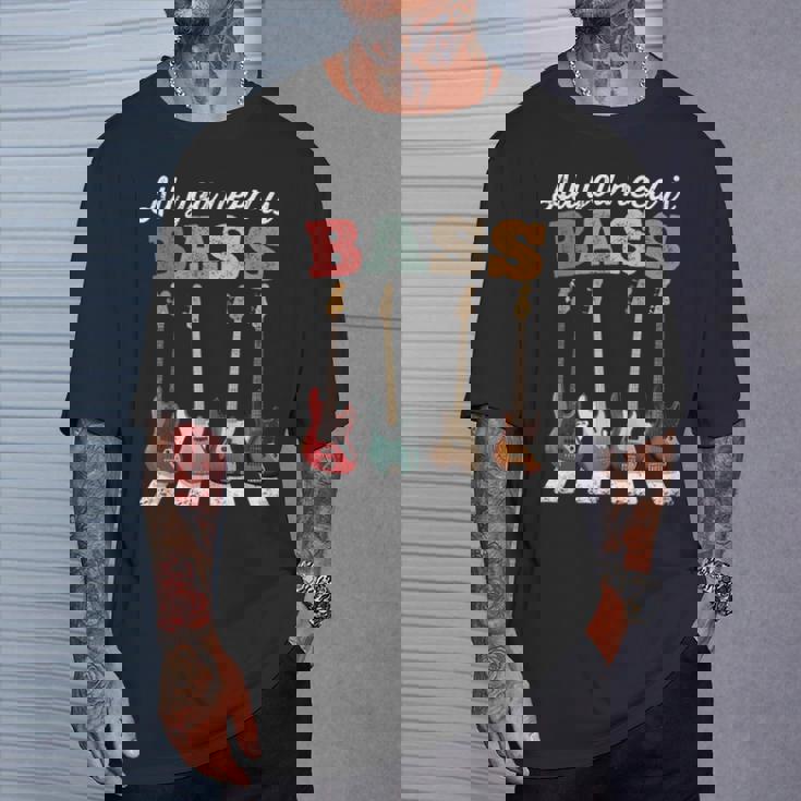 必要なのはベースだけ ベーシストのための有名なクロスウォーク All You Need Is Bass Tシャツ 彼への贈り物