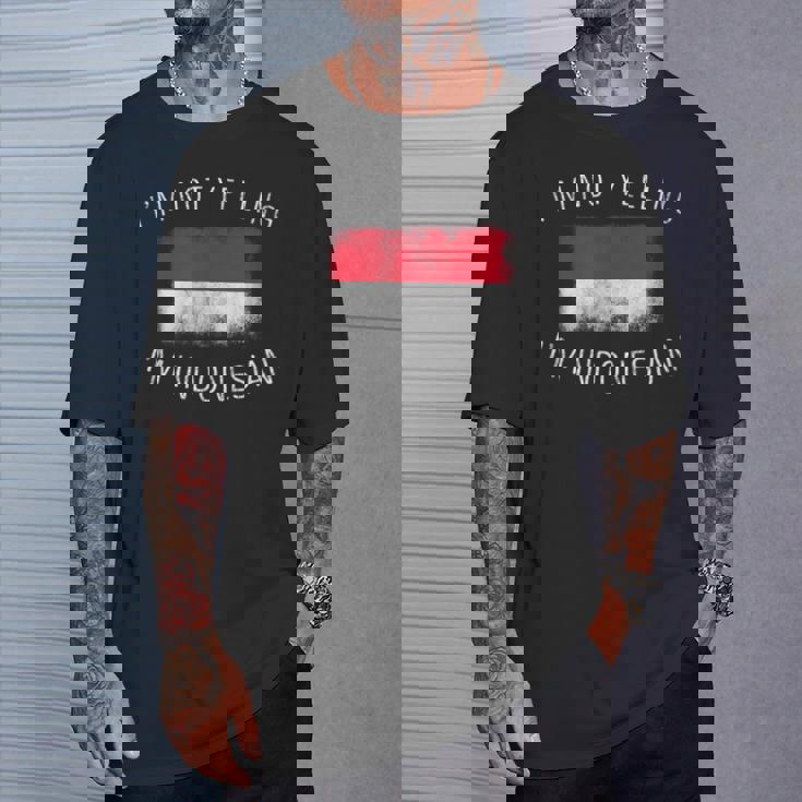 怒鳴ってないよ、私はインドネシア人だ-面白いインドネシアプライド Tシャツ 彼への贈り物