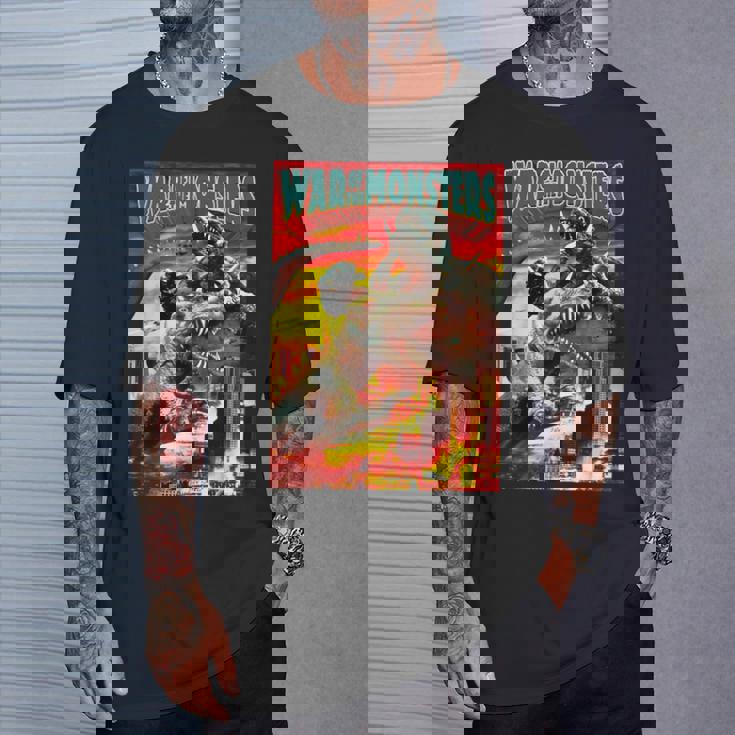 怪獣戦争 怪獣ホラー Tシャツ 彼への贈り物