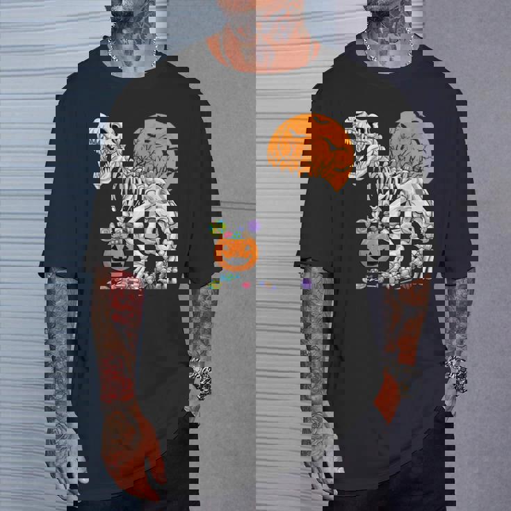 恐竜 T-Rex スケルトン 古代 科医 恐竜 怖い ハロウィン Tシャツ 彼への贈り物